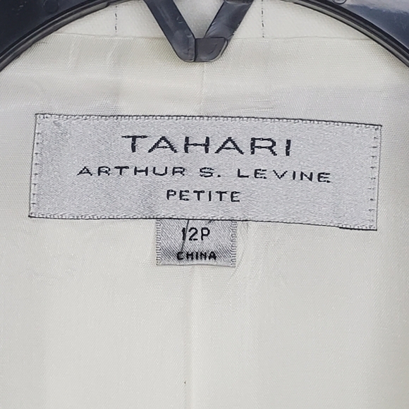 🔥Hostpick🔥NWT Tahari Size 12P Elegant White Striped Women's Blazer - Picture 4 of 14